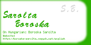sarolta boroska business card